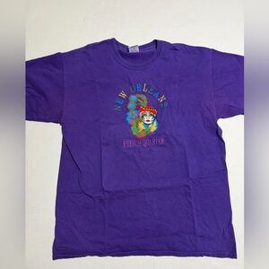 VTG New Orleans French Quarter Tshirt Large Unisex Purple